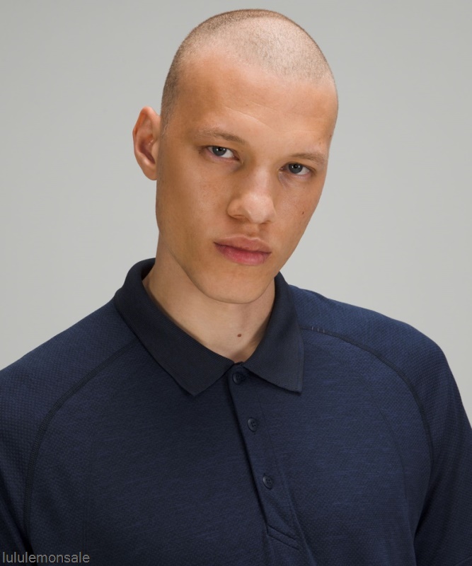 Lululemon Verkauf DELULU737 | Mineralblau Metal Vent Tech Poloshirt 20